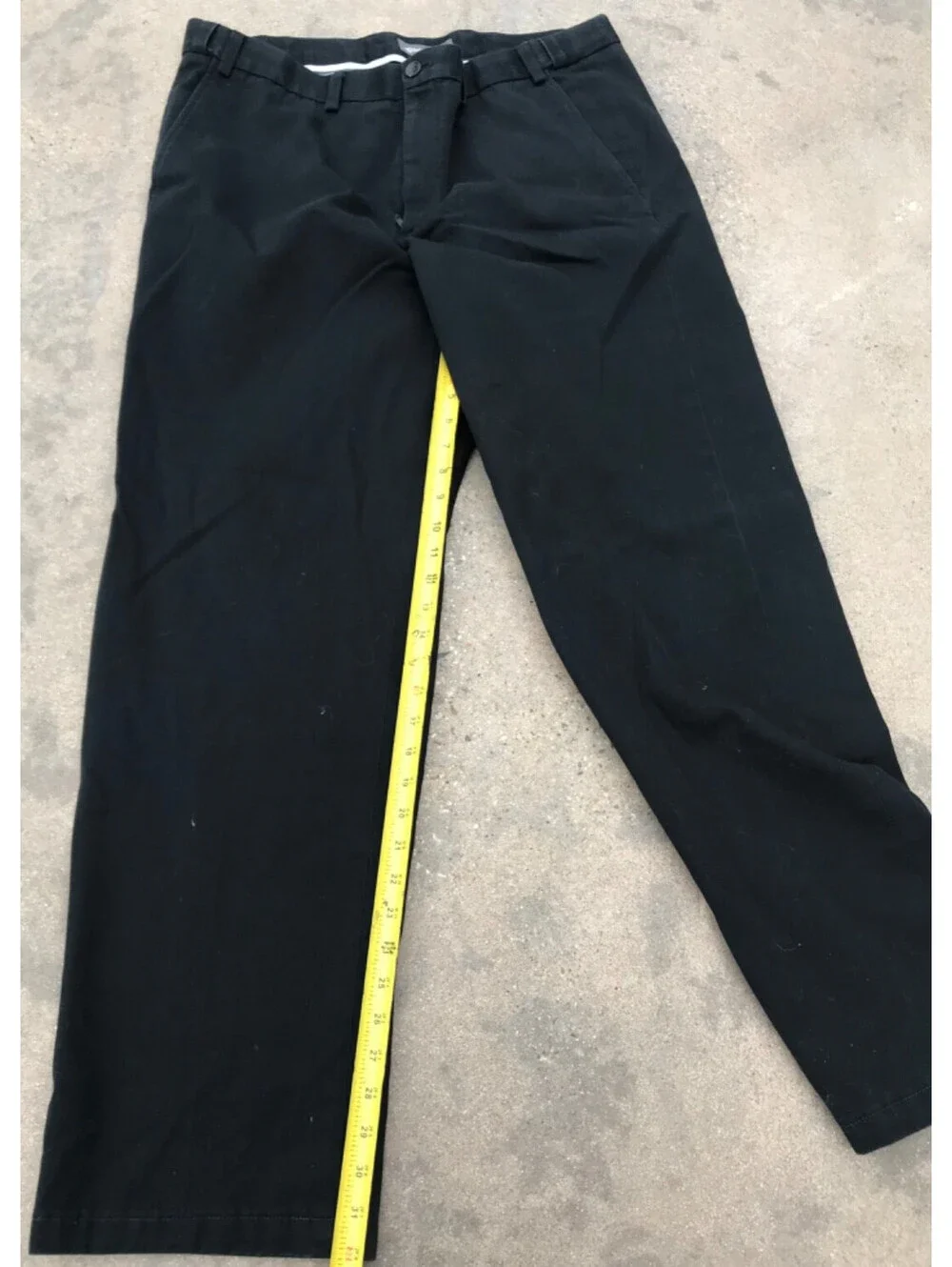 Eddie Bauer Men's Dark Blue/Black Dress Pants Slacks 38 Straight Leg Loose Fit